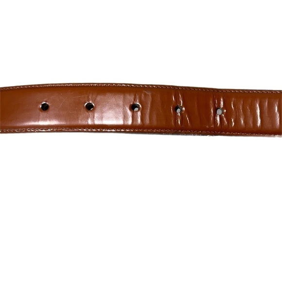 Vintage Coach British Tan Glove Tanned Leather Belt Brass Hardware - Picture 3 of 6